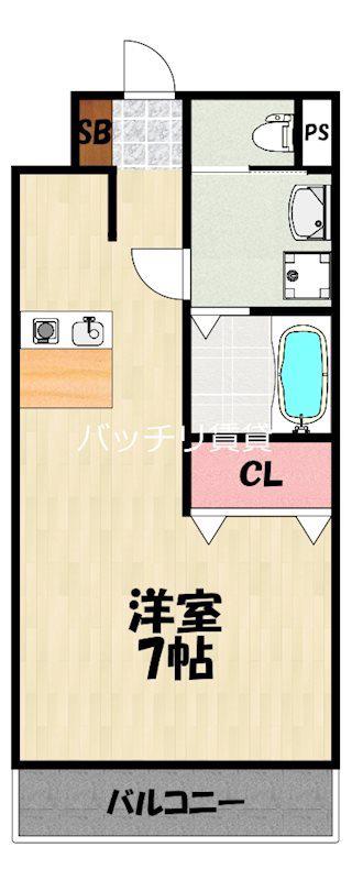 サヴォイエンポリウム(ワンルーム/3階)の間取り写真