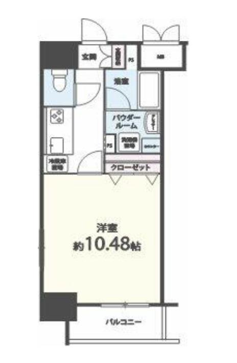 シエル新堀(1K/6階)の間取り写真