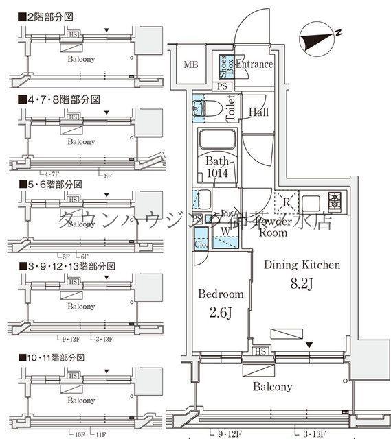 リビオメゾン御茶ノ水イースト(1LDK/3階)の間取り写真