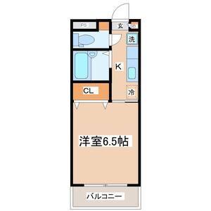 フォレストプラザ(1K/2階)の間取り写真