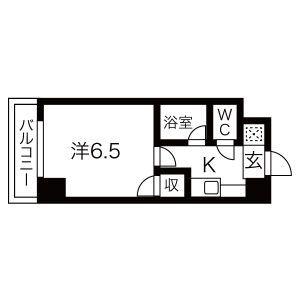 アベニュー神宮(1K/3階)の間取り写真