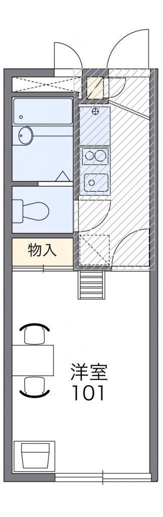レオパレスエヴァーグリーン白幡(1K/3階)の間取り写真