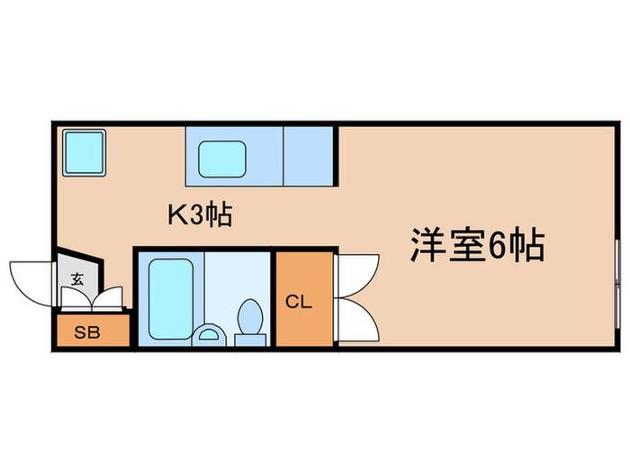 エ・ソール千川(1K/2階)の間取り写真