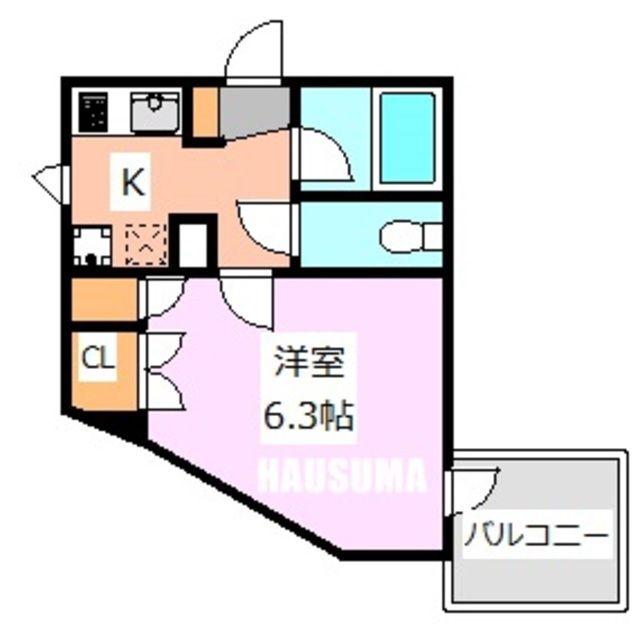 エクシム西巣鴨(1K/3階)の間取り写真