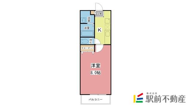 レキシントン・スクエア鍋島(1K/3階)の間取り写真