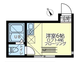 ユナイト桜本オブライエン(ワンルーム/2階)の間取り写真