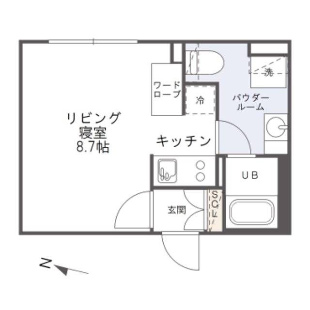 PASEO代々木(ワンルーム/3階)の間取り写真