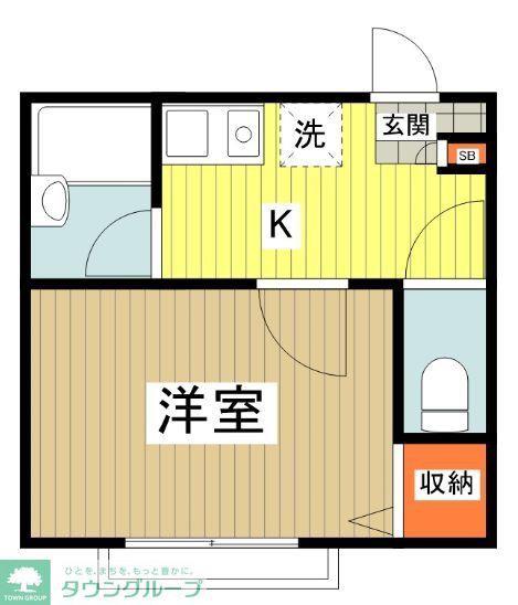 OZ弐番街(1K/2階)の間取り写真