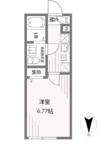 ボルテックス中野本町(1K/1階)の間取り写真
