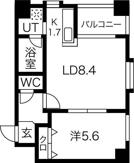 ノヴァクリスタル(1LDK/10階)の間取り写真
