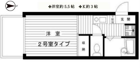 エスペランサ恵比寿(1K/5階)の間取り写真