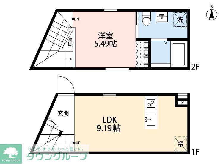 VICOLO B棟 B棟(1LDK/1階)の間取り写真