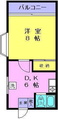 ヴィラマルシン(1DK/3階)の間取り写真