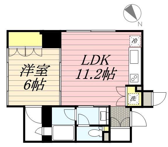 レヴィーガときわ台CROB(1LDK/7階)の間取り写真