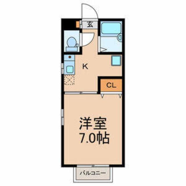 MKハイツ(1K/2階)の間取り写真