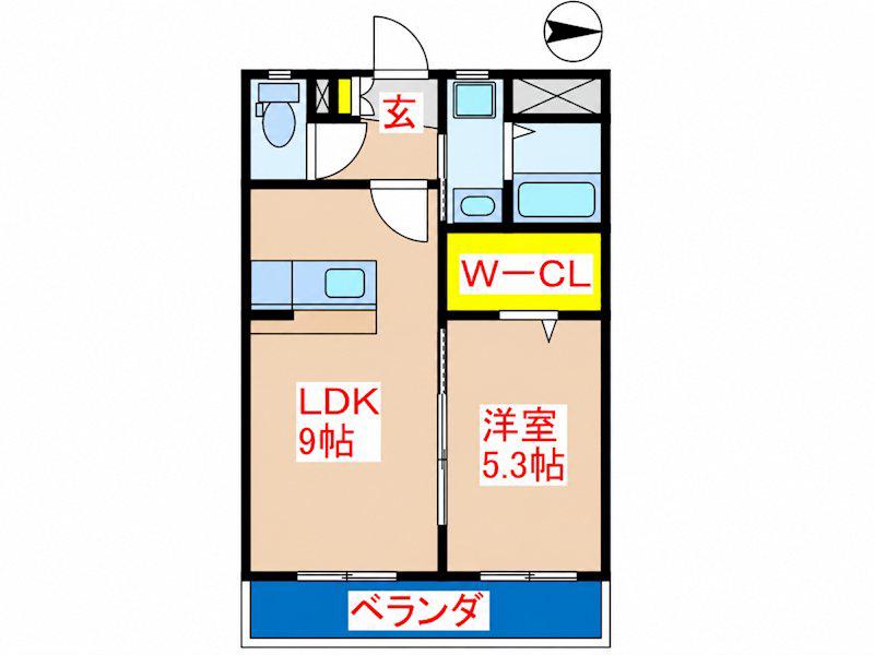 グランドメゾン住吉C棟(1LDK/3階)の間取り写真