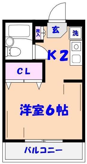 グランドメゾン本中山(1K/3階)の間取り写真
