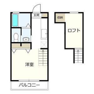 スマイルコーポI(1K/2階)の間取り写真