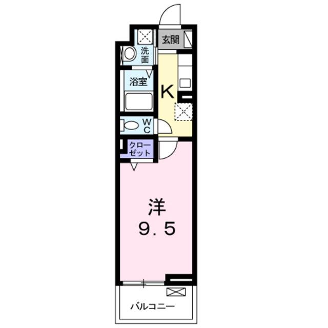 アビタシオン吉祥院(1K/2階)の間取り写真