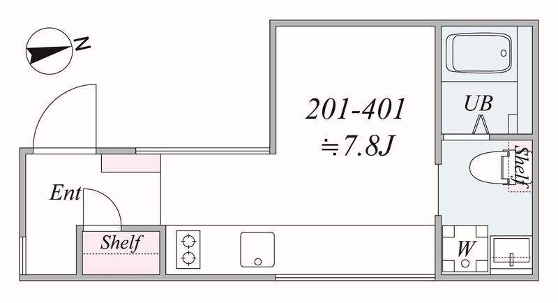 TRIAS253(ワンルーム/4階)の間取り写真