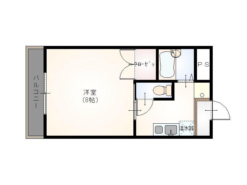 クタシティーパーク(1K/3階)の間取り写真