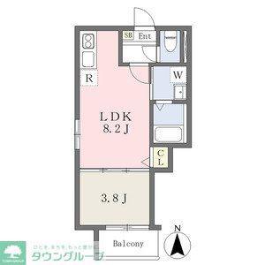 LULU本陣(1LDK/3階)の間取り写真
