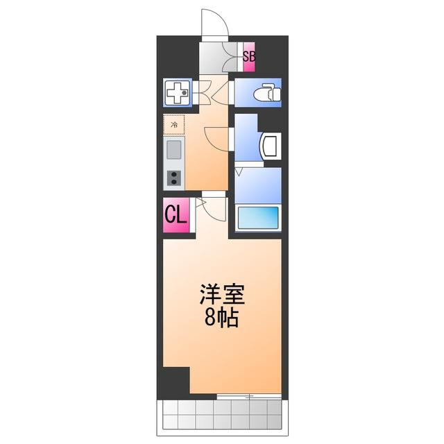 フォレストインサイド鳳(1LDK/3階)の間取り写真