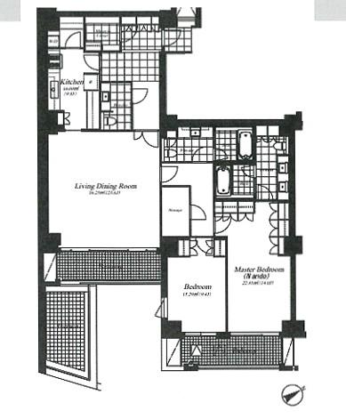 麻布第一マンションズ(2LDK/2階)の間取り写真