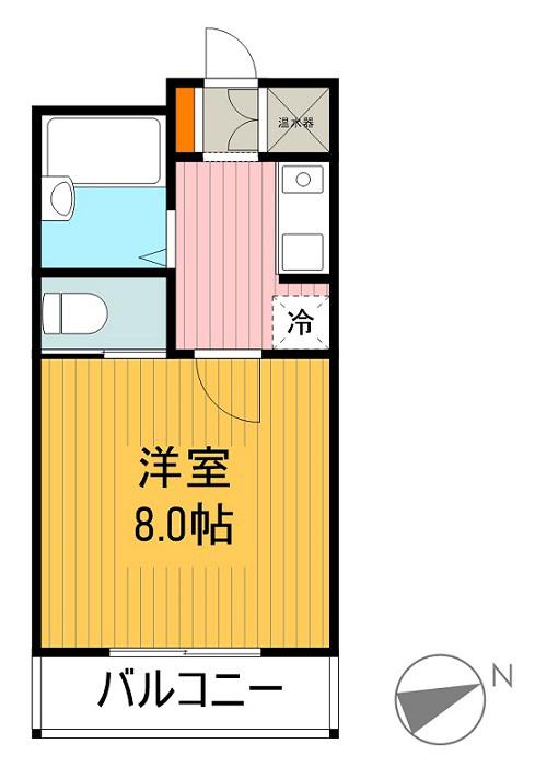 アーバン塩釜(1K/5階)の間取り写真