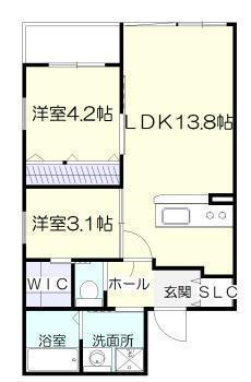 アルテマイスターリノ(2LDK/1階)の間取り写真