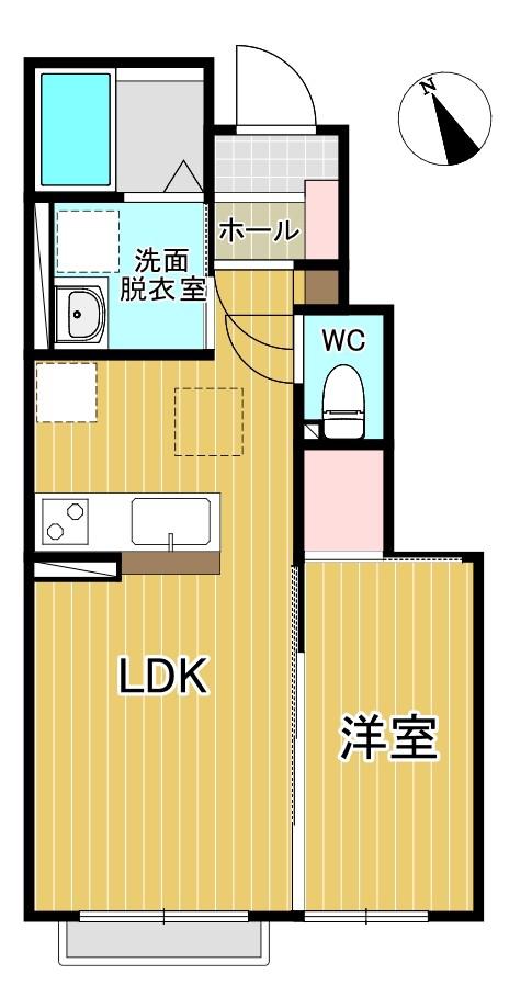 ハイムメゾン八木山南(1LDK/1階)の間取り写真