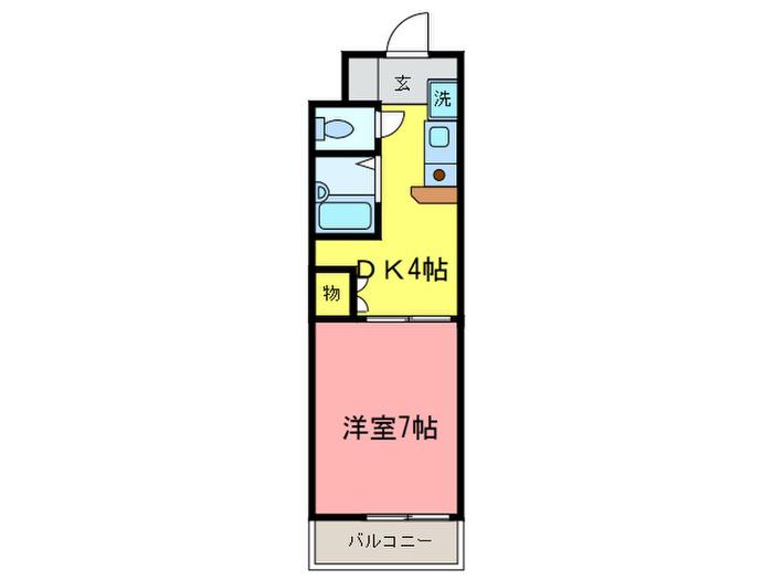 センチュリーショウエイV(1DK/2階)の間取り写真