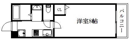 COCO三条天神川(1K/2階)の間取り写真