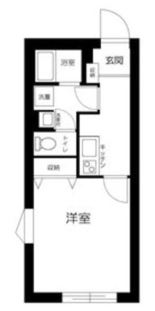 フェリデンシア住吉(1K/2階)の間取り写真