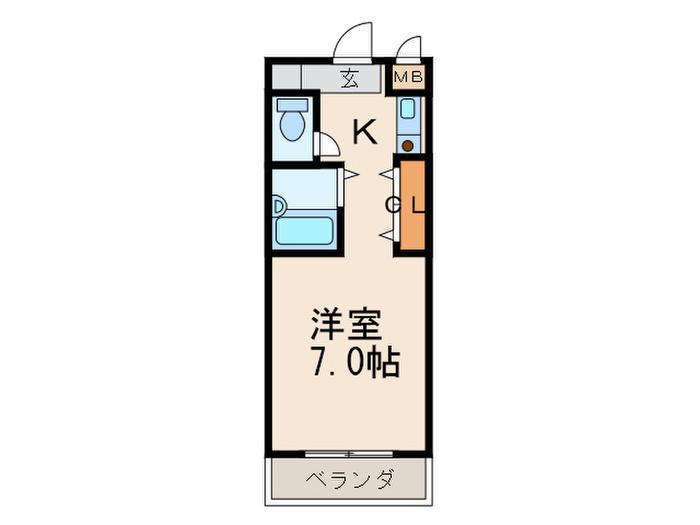 シャルム住吉(ワンルーム/3階)の間取り写真