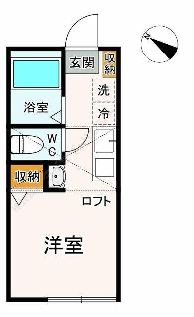 NUBE森が丘(ワンルーム/2階)の間取り写真