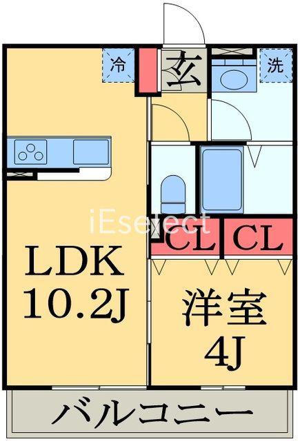 リブリ・スカイアロマ(1LDK/2階)の間取り写真