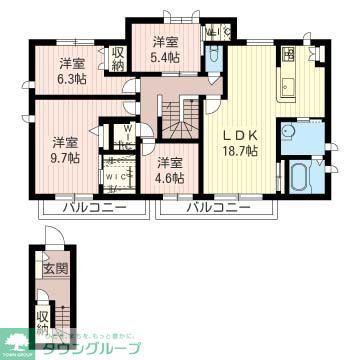 R&A HILLS国分寺 II(1LDK/2階)の間取り写真