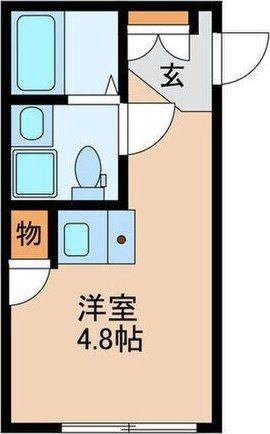 SENSE RESIDENCE 用賀(ワンルーム/4階)の間取り写真