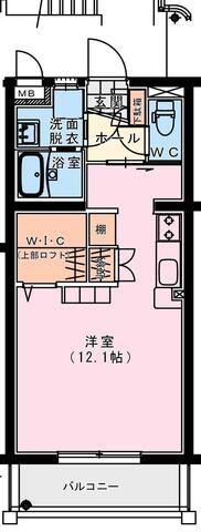 レジデンス サトウ(ワンルーム/2階)の間取り写真