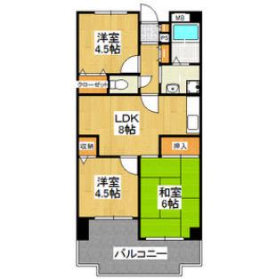 友井グレイス(3LDK/10階)の間取り写真