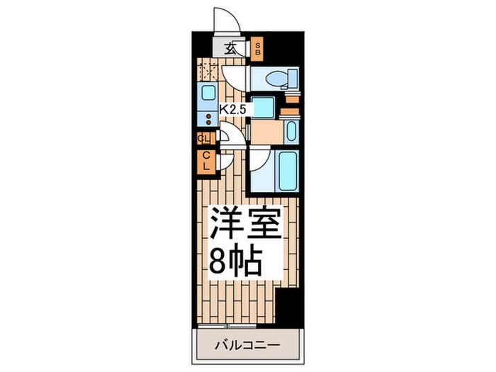 スタイリオ蒲田II(1K/10階)の間取り写真