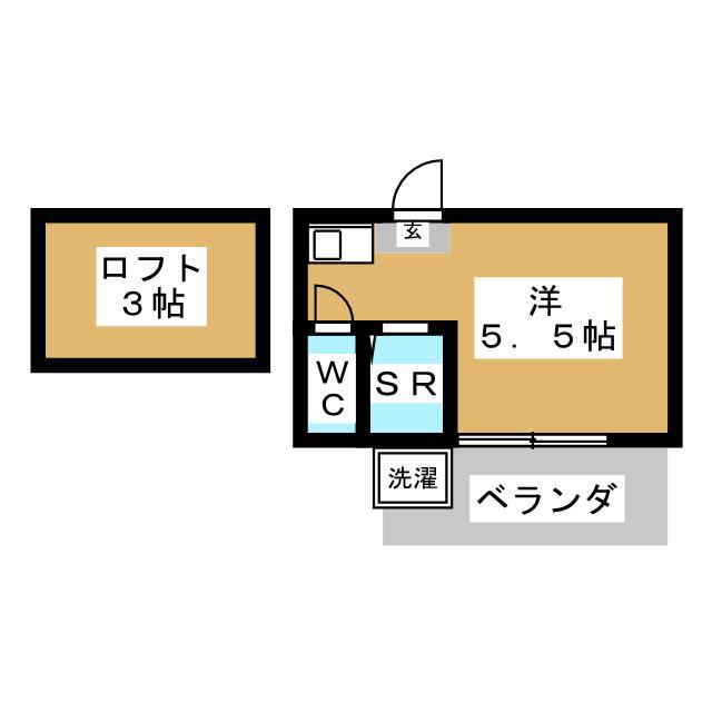 シティパーク武蔵小金井(ワンルーム/1階)の間取り写真
