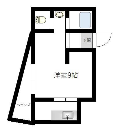 藤マンション(2K/3階)の間取り写真