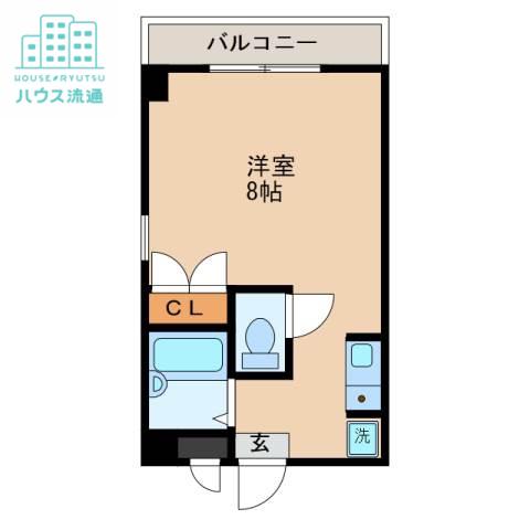 レジデンスタカ(ワンルーム/1階)の間取り写真