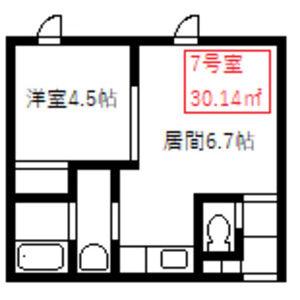 パルム運河(1LDK/2階)の間取り写真