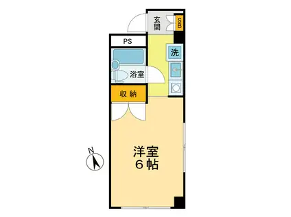 シャトレ柴崎館(1K/2階)の間取り写真