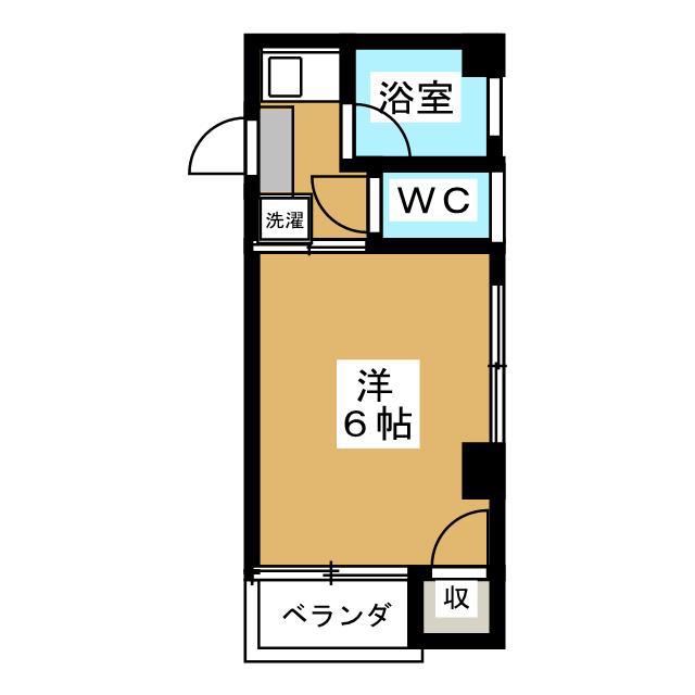 第6ムエマンション(1K/2階)の間取り写真