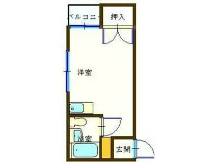 クレッシェンド西川口(ワンルーム/3階)の間取り写真