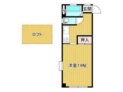 M・Tハイツ(1K/2階)の間取り写真